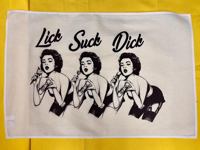 Tea Towel Lick Suck Dick