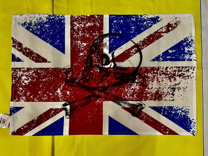 Tea Towel Destroy Union Jack Memento Mori 
