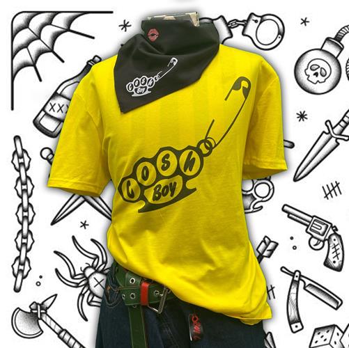 Cosh Safety Pin t shirt Mens