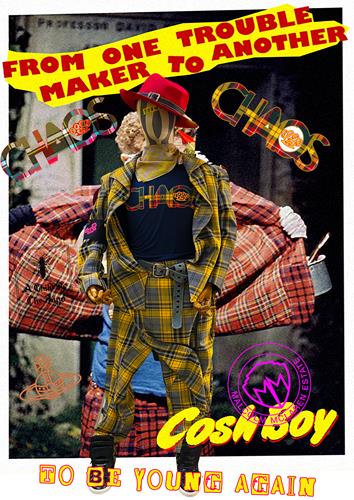 Tartan 'CHAOS' T-shirt Mens