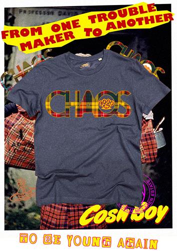 Tartan 'CHAOS' T-shirt Womens
